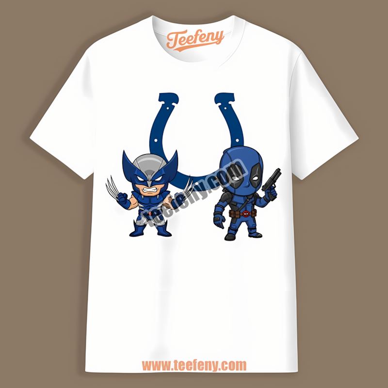 Wolverine Deadpool Indianapolis Colts Superhero Shirt