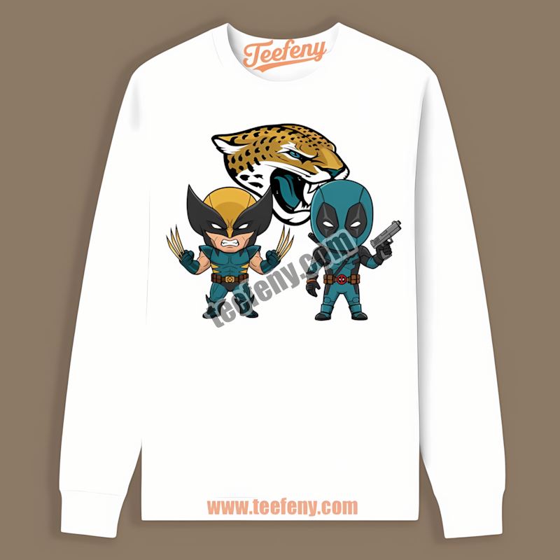 Wolverine Deadpool Superhero Jacksonville Jaguars Sports Long Sleeve Wolverine Deadpool Superhero Jacksonville Jaguars Sports Long Sleeve
