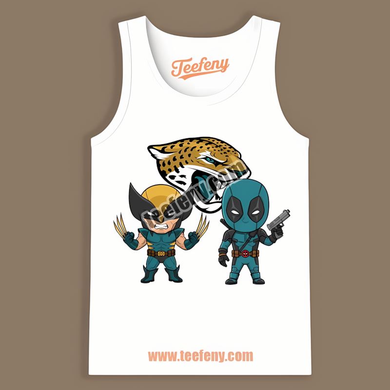 Wolverine Deadpool Superhero Jacksonville Jaguars Sports Tanktop Wolverine Deadpool Superhero Jacksonville Jaguars Sports Tanktop