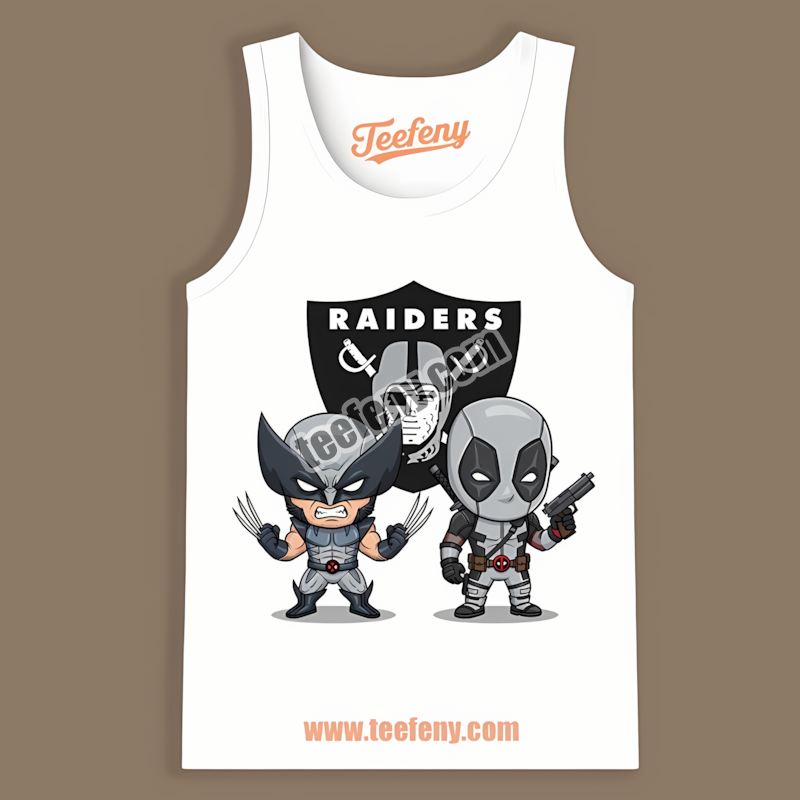 Wolverine Deadpool Superhero Las Vegas Raiders Graphic Tanktop Wolverine Deadpool Superhero Las Vegas Raiders Graphic Tanktop