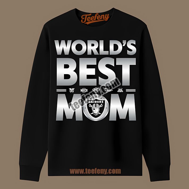 Worlds Best Mom Las Vegas Raiders Trendy Long Sleeve Worlds Best Mom Las Vegas Raiders Trendy Long Sleeve