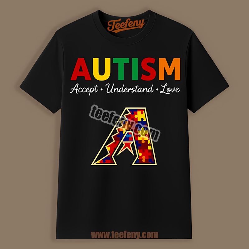 Arizona Diamondbacks Autism Awareness Accept Understand Love Shirt