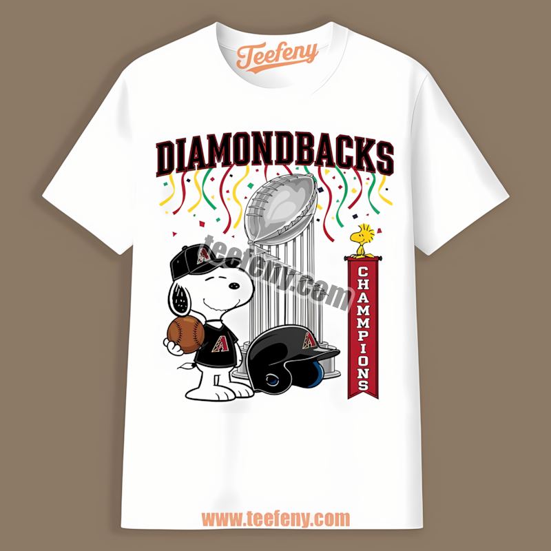 Arizona Diamondbacks Champions Snoopy Celebration Shirt