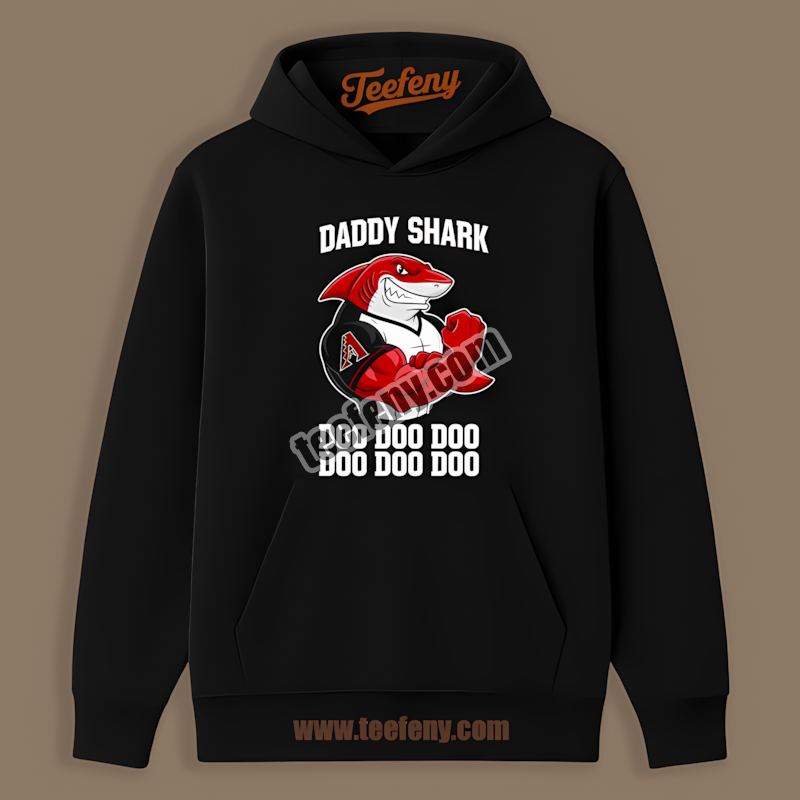Arizona Diamondbacks Daddy Shark Cotton Hoodie Arizona Diamondbacks Daddy Shark Cotton Hoodie