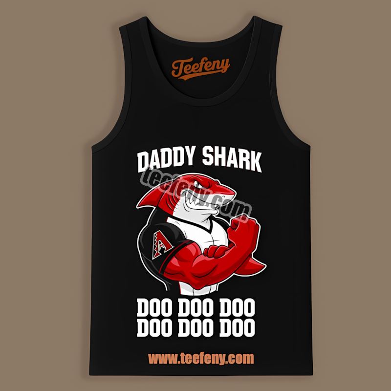 Arizona Diamondbacks Daddy Shark Cotton Tanktop Arizona Diamondbacks Daddy Shark Cotton Tanktop