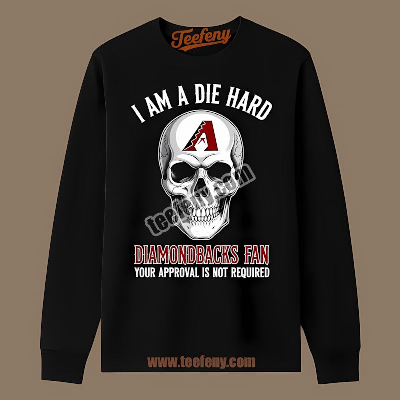 Arizona Diamondbacks Die Hard Fan Skull Retro Long Sleeve Arizona Diamondbacks Die Hard Fan Skull Retro Long Sleeve