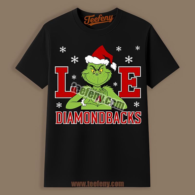 Arizona Diamondbacks Grinch Love Christmas Unisex Shirt