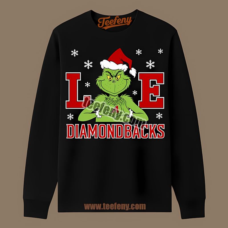 Arizona Diamondbacks Grinch Love Christmas Unisex Long Sleeve Arizona Diamondbacks Grinch Love Christmas Unisex Long Sleeve