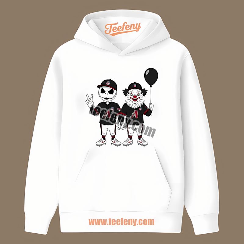 Arizona Diamondbacks Halloween Jack Skellington Pennywise Unisex Hoodie Arizona Diamondbacks Halloween Jack Skellington Pennywise Unisex Hoodie