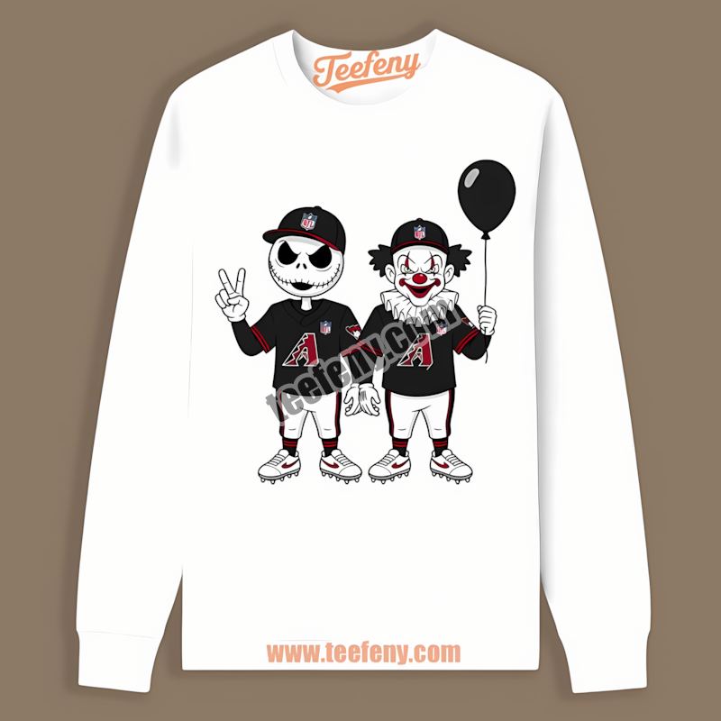 Arizona Diamondbacks Halloween Jack Skellington Pennywise Unisex Long Sleeve Arizona Diamondbacks Halloween Jack Skellington Pennywise Unisex Long Sleeve