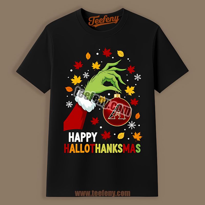 Arizona Diamondbacks Happy Hallothanksmas Adults Shirt