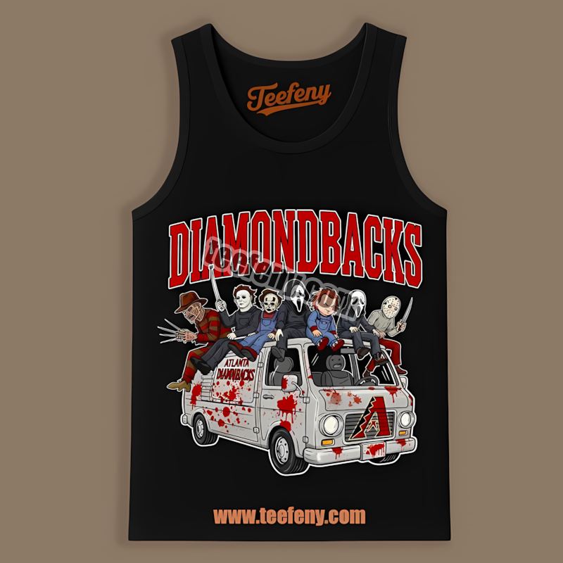 Arizona Diamondbacks Horror Vs Halloween Characters On Bus Vintage Tanktop Arizona Diamondbacks Horror Vs Halloween Characters On Bus Vintage Tanktop