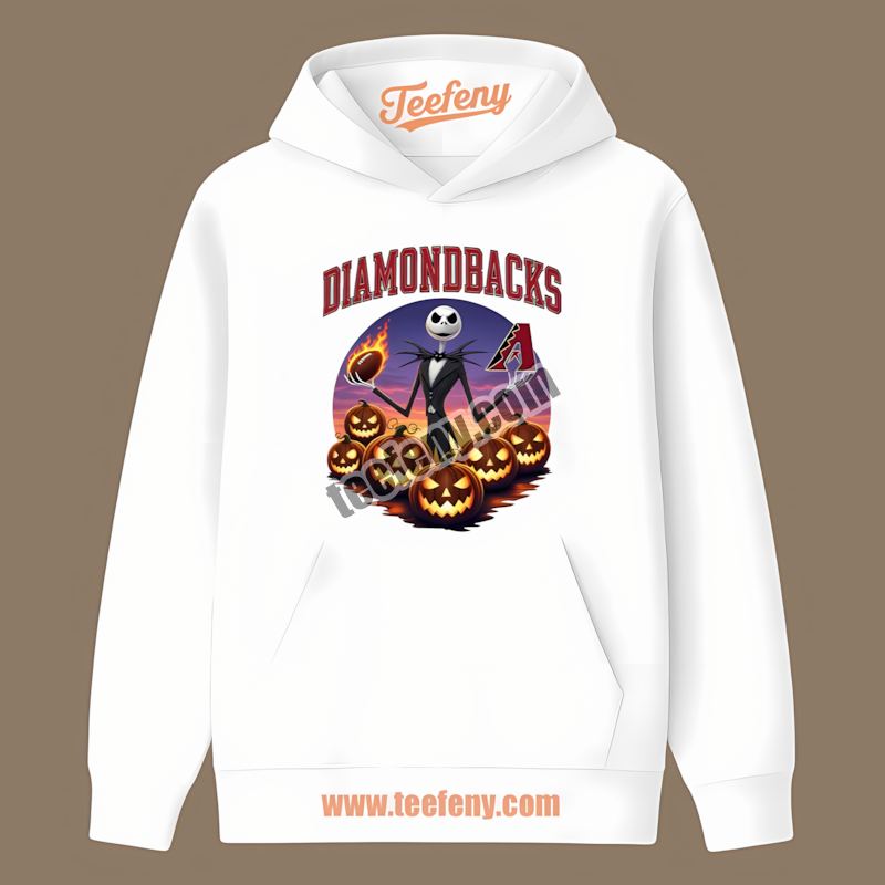 Arizona Diamondbacks Jack Skellington Halloween Unisex Hoodie Arizona Diamondbacks Jack Skellington Halloween Unisex Hoodie