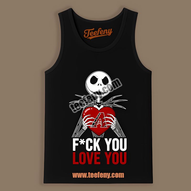 Arizona Diamondbacks Jack Skellington Heart Adults Tanktop Arizona Diamondbacks Jack Skellington Heart Adults Tanktop