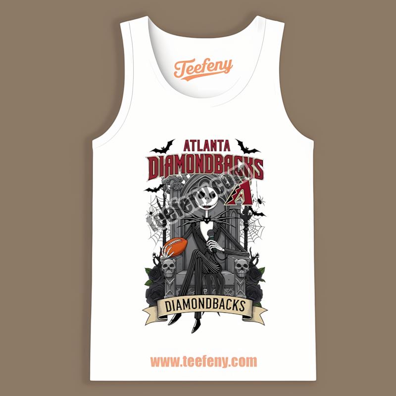 Arizona Diamondbacks Jack Skellington Throne Vintage Tanktop Arizona Diamondbacks Jack Skellington Throne Vintage Tanktop