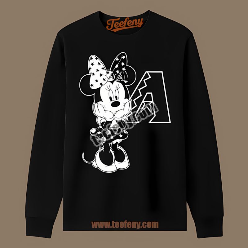 Arizona Diamondbacks Minnie Mouse Star Color Long Sleeve Arizona Diamondbacks Minnie Mouse Star Color Long Sleeve