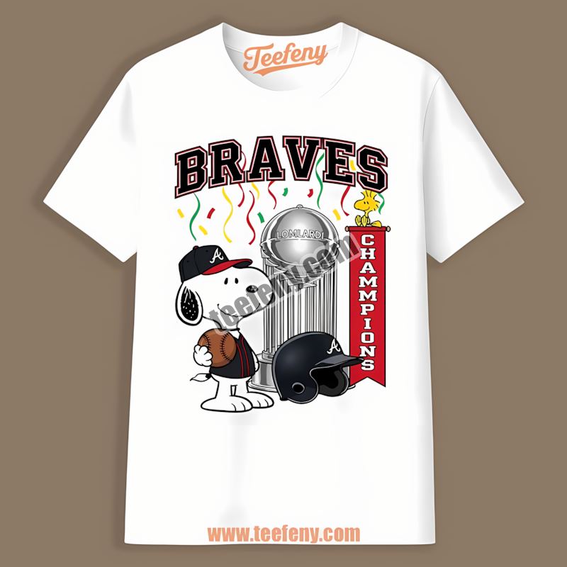 Atlanta Braves Champions Snoopy Celebration Retro Shirt