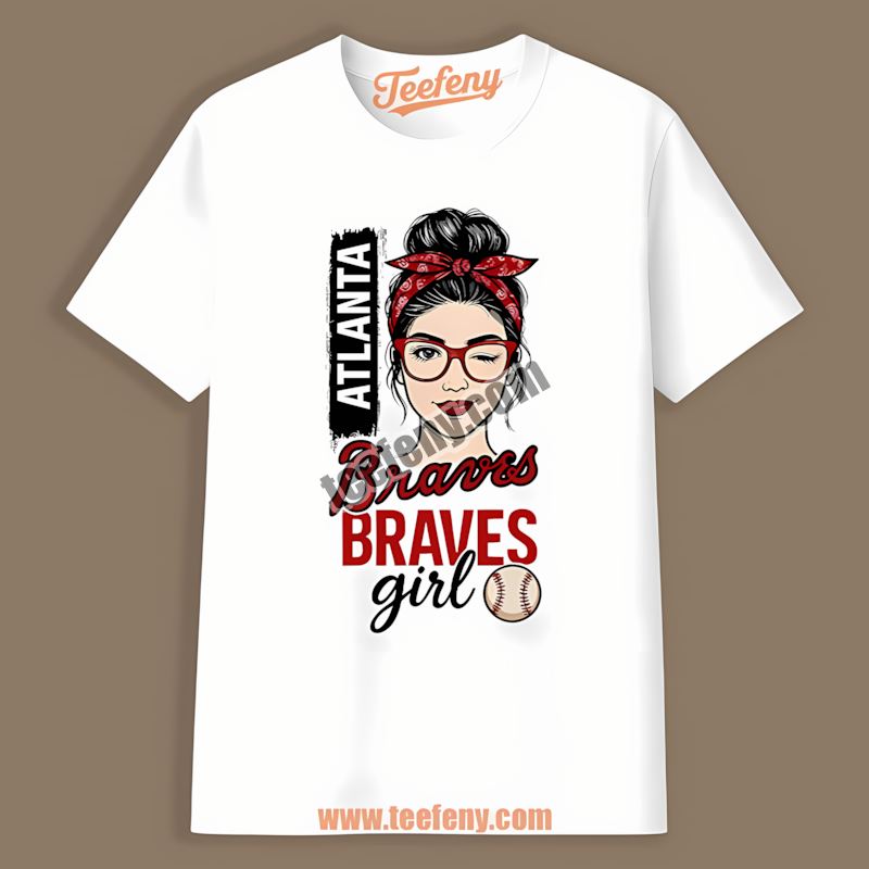 Atlanta Braves Girl Classic Baseball Shirt