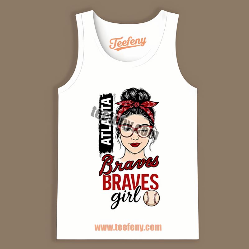 Atlanta Braves Girl Classic Baseball Tanktop Atlanta Braves Girl Classic Baseball Tanktop
