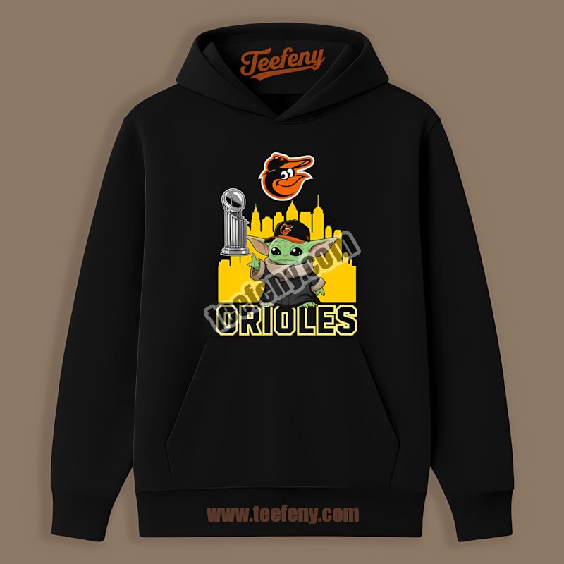 Baby Yoda Holding World Series Trophy Baltimore Orioles Classic Hoodie Baby Yoda Holding World Series Trophy Baltimore Orioles Classic Hoodie