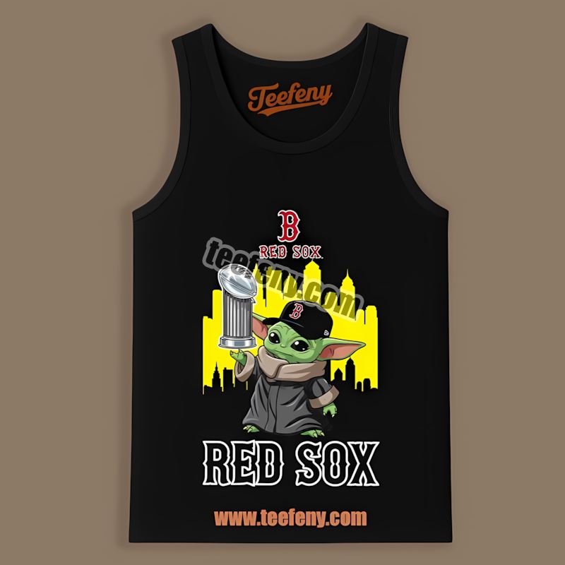 Baby Yoda Holding World Series Trophy Boston Red Sox Cool Tanktop Baby Yoda Holding World Series Trophy Boston Red Sox Cool Tanktop
