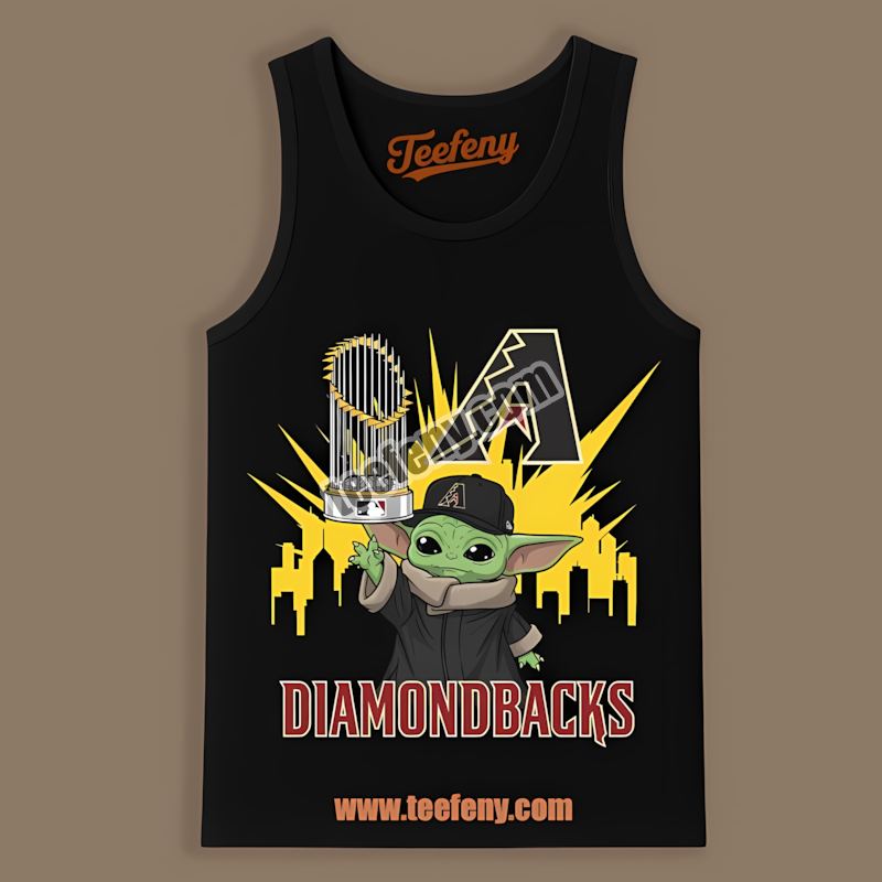 Baby Yoda Holds Trophy Arizona Diamondbacks World Series Tanktop Baby Yoda Holds Trophy Arizona Diamondbacks World Series Tanktop