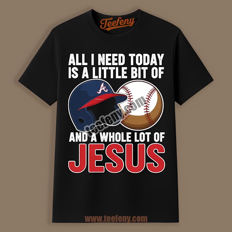 Baseball And Jesus Atlanta Braves Game Day Shirt