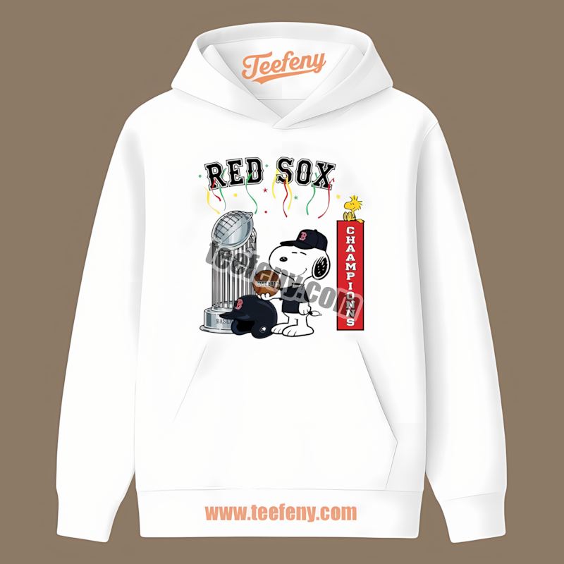 Boston Red Sox Champions Snoopy Celebration Game Day Hoodie Boston Red Sox Champions Snoopy Celebration Game Day Hoodie