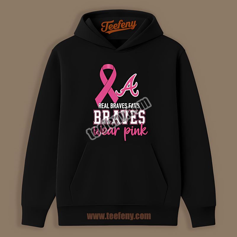 Breast Cancer Awareness Fans Wear Pink Atlanta Braves Classic Hoodie Breast Cancer Awareness Fans Wear Pink Atlanta Braves Classic Hoodie