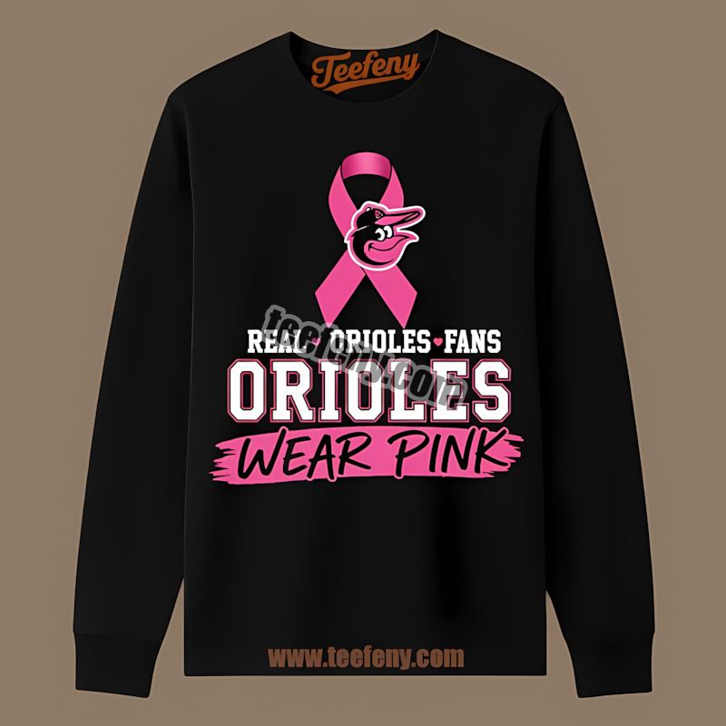 Breast Cancer Awareness Fans Wear Pink Baltimore Orioles Statement Long Sleeve Breast Cancer Awareness Fans Wear Pink Baltimore Orioles Statement Long Sleeve