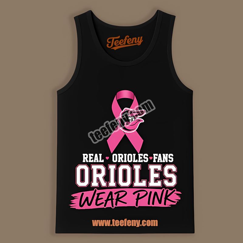 Breast Cancer Awareness Fans Wear Pink Baltimore Orioles Statement Tanktop Breast Cancer Awareness Fans Wear Pink Baltimore Orioles Statement Tanktop