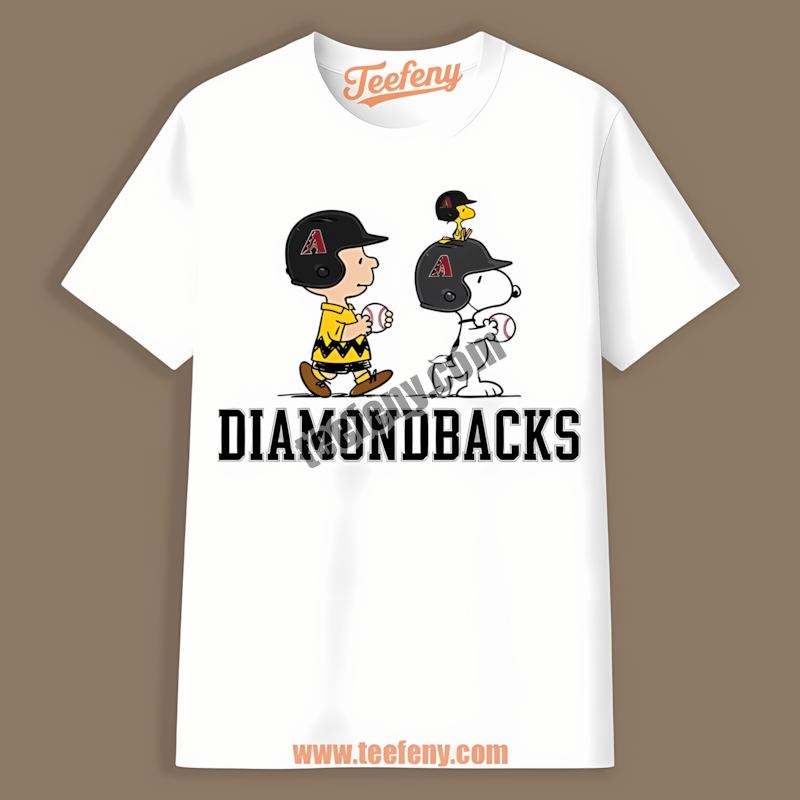 Charlie Brown And Snoopy Arizona Diamondbacks Play Together Shirt