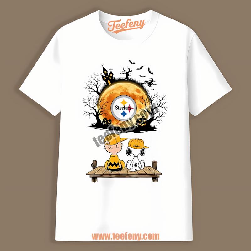 Charlie Brown And Snoopy Halloween Steelers Shirt