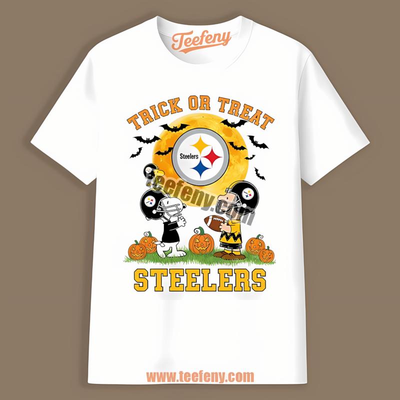 Charlie Brown Snoopy Trick Or Treat Steelers Shirt