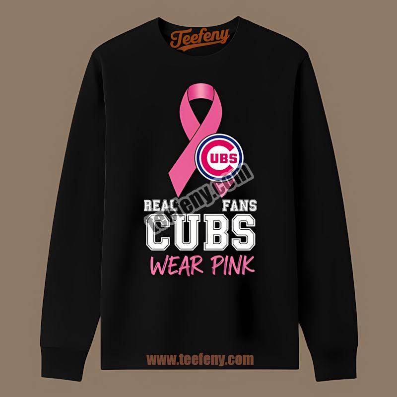 Chicago Cubs Breast Cancer Awareness Fans Wear Pink Long Sleeve Chicago Cubs Breast Cancer Awareness Fans Wear Pink Long Sleeve