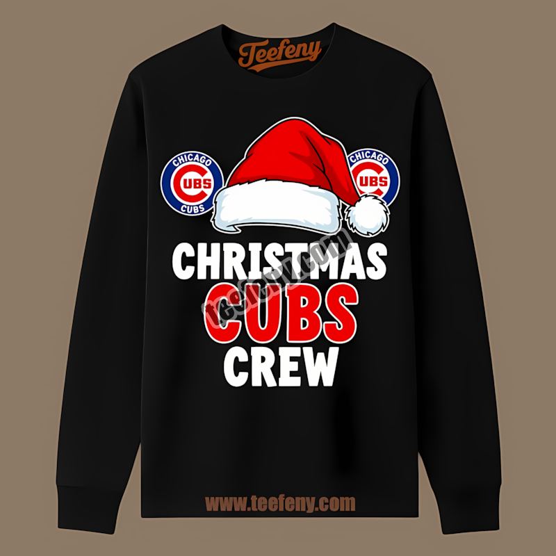 Chicago Cubs Christmas Crew Braves Cotton Long Sleeve Chicago Cubs Christmas Crew Braves Cotton Long Sleeve