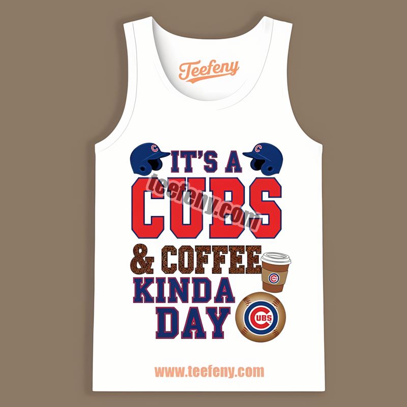 Chicago Cubs Coffee Kinda Day Adults Tanktop Chicago Cubs Coffee Kinda Day Adults Tanktop