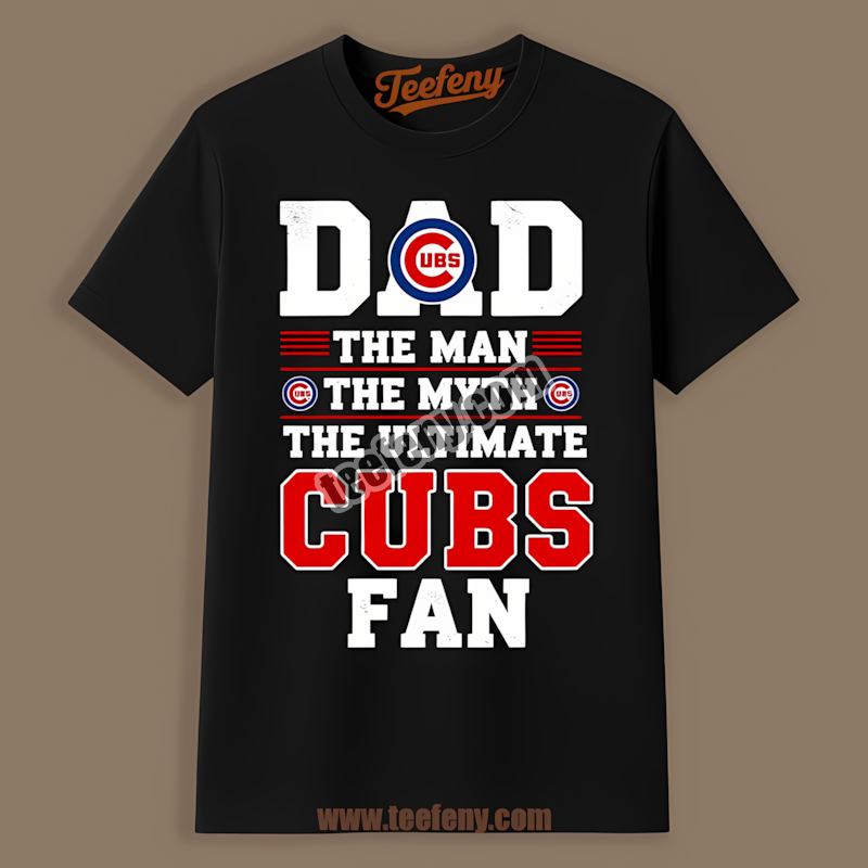 Chicago Cubs Dad Man Myth Ultimate Fan Retro Shirt