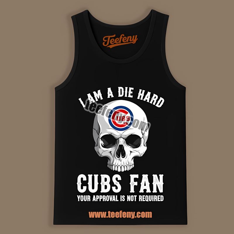 Chicago Cubs Die Hard Fan Skull Sports Tanktop Chicago Cubs Die Hard Fan Skull Sports Tanktop