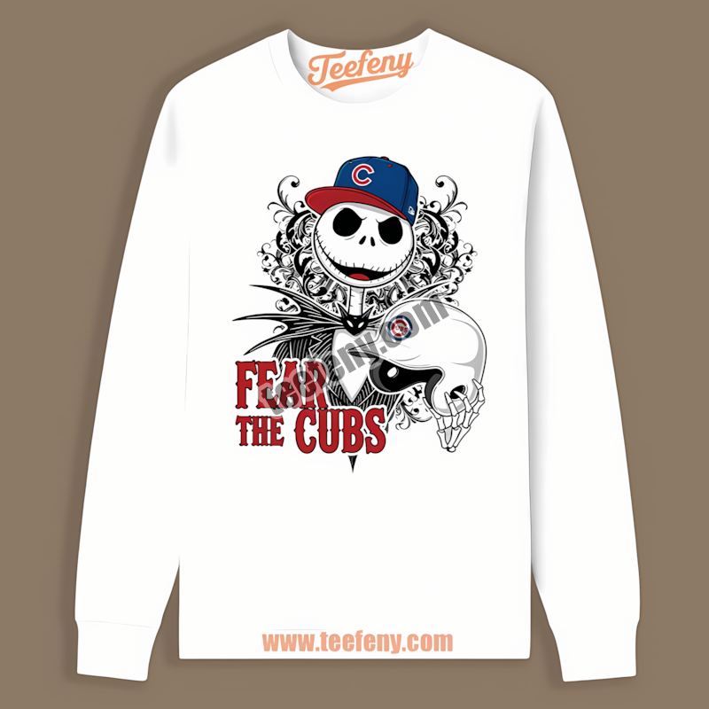 Chicago Cubs Fear The Jack Skellington Classic Long Sleeve Chicago Cubs Fear The Jack Skellington Classic Long Sleeve