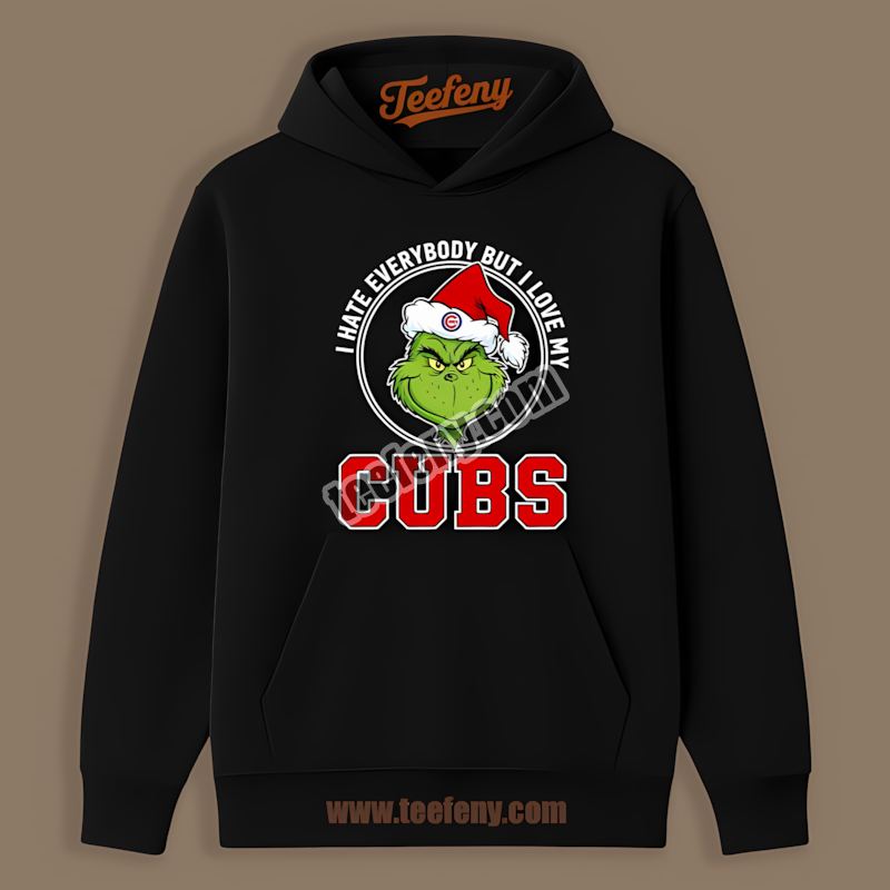 Chicago Cubs Grinch I Hate Everybody But Love My Color Hoodie Chicago Cubs Grinch I Hate Everybody But Love My Color Hoodie