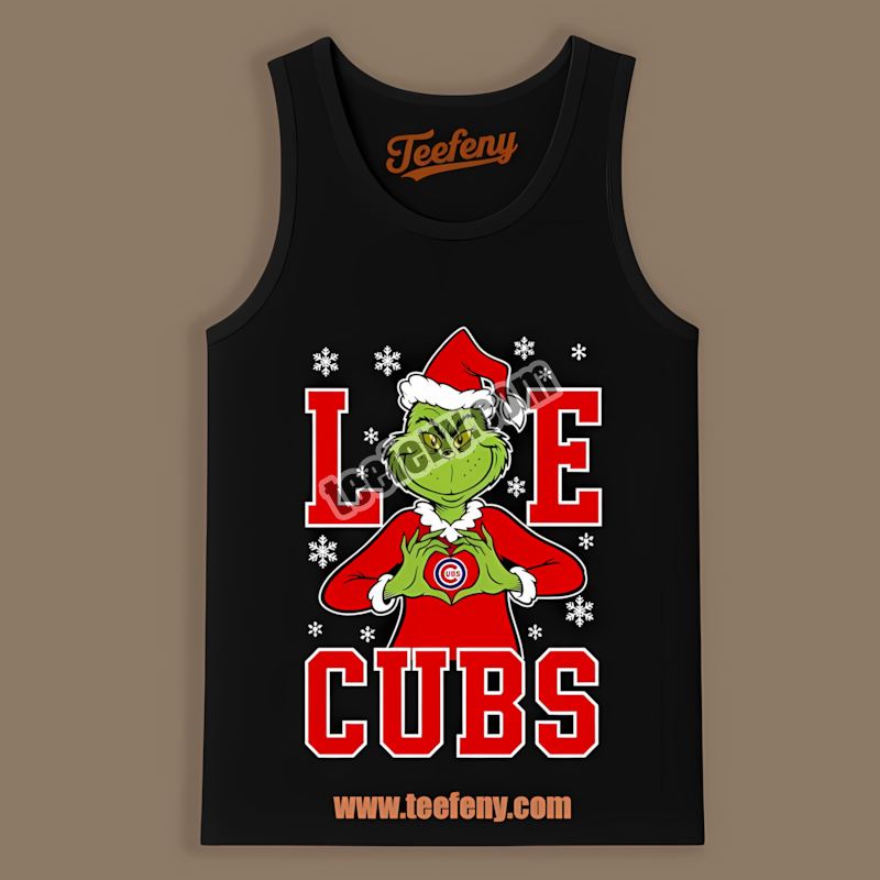 Chicago Cubs Grinch Love Christmas Graphic Tanktop Chicago Cubs Grinch Love Christmas Graphic Tanktop