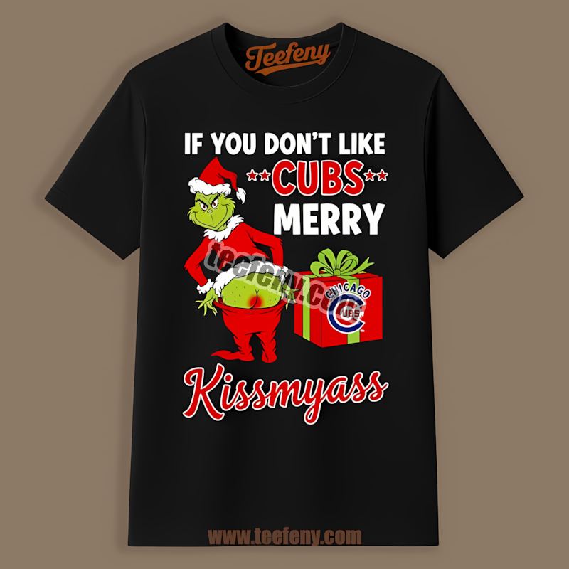 Chicago Cubs Grinch Merry Kissmyass Retro Shirt