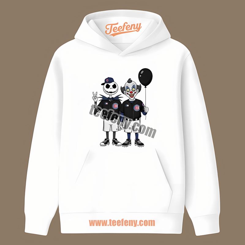 Chicago Cubs Halloween Jack Skellington Pennywise Vintage Hoodie Chicago Cubs Halloween Jack Skellington Pennywise Vintage Hoodie