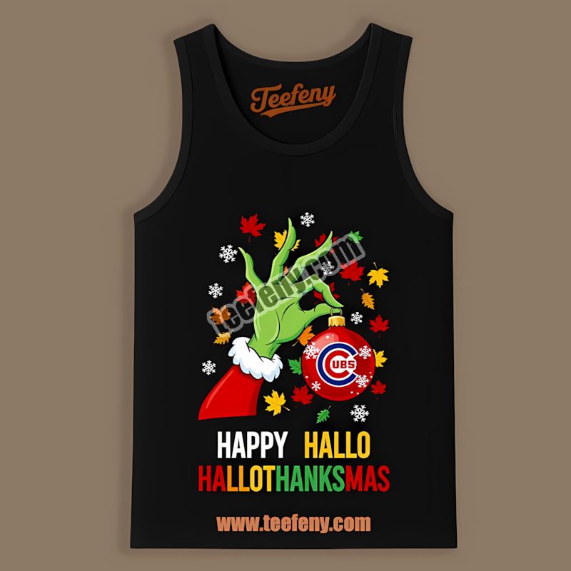 Chicago Cubs Happy Hallothanksmas Vintage Tanktop Chicago Cubs Happy Hallothanksmas Vintage Tanktop