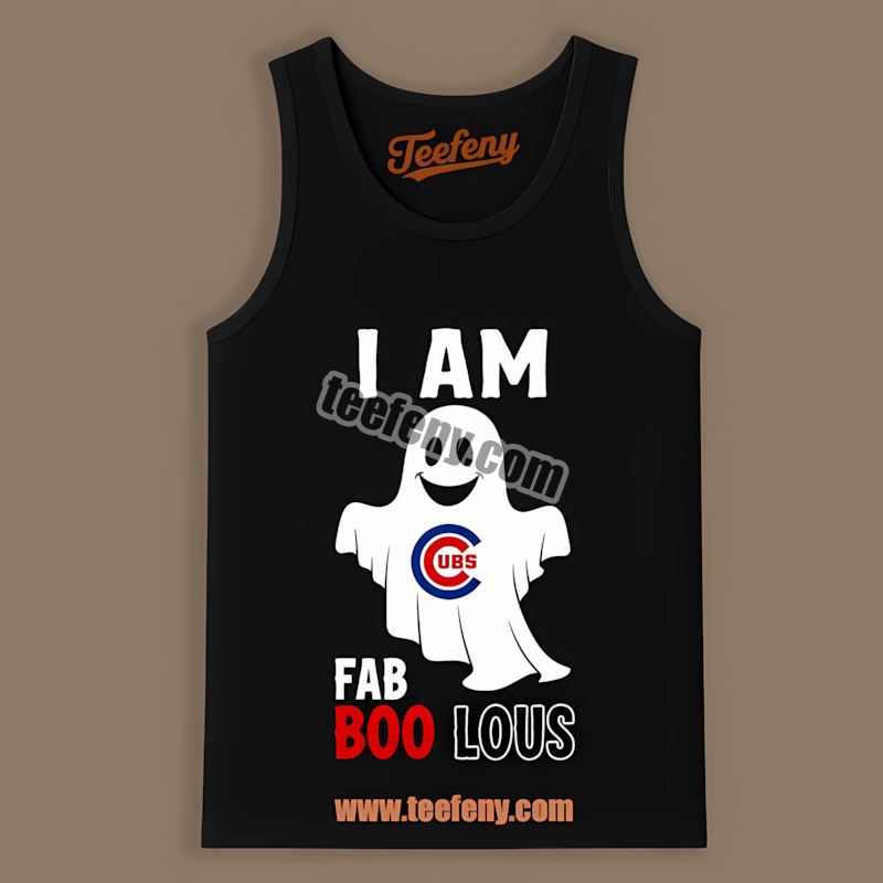 Chicago Cubs I Am Fab Boo Lous Ghost Color Tanktop Chicago Cubs I Am Fab Boo Lous Ghost Color Tanktop