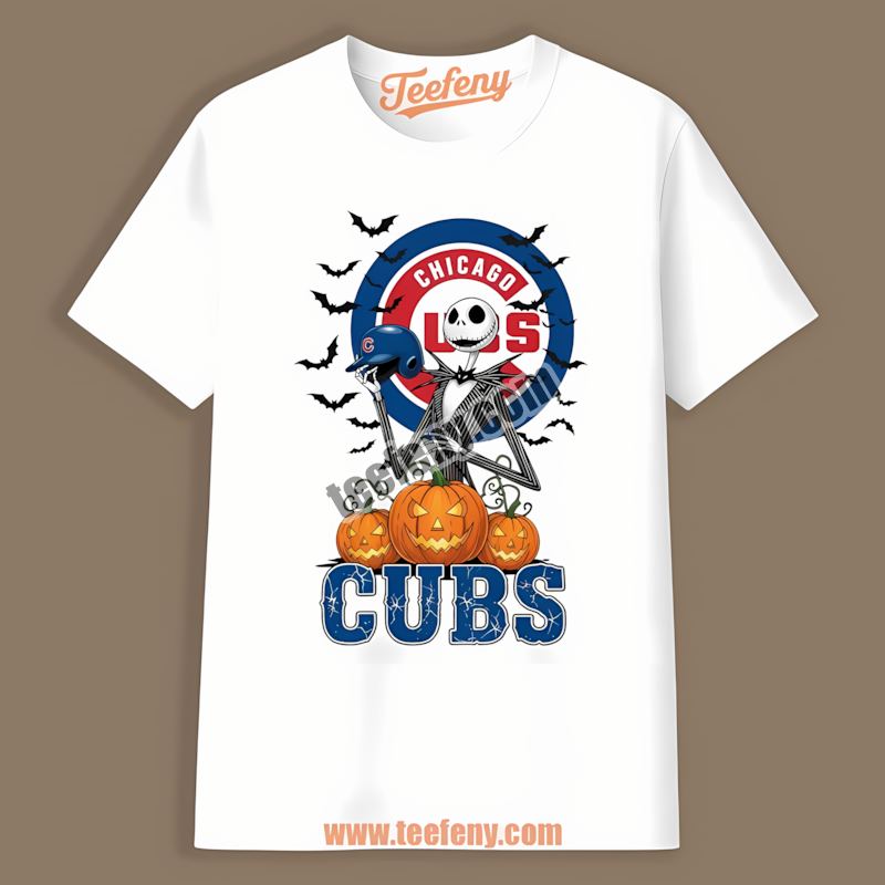 Chicago Cubs Jack Skellington Halloween Pumpkin Unisex Shirt