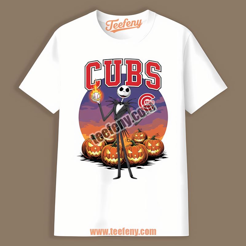 Chicago Cubs Jack Skellington Halloween Vintage Shirt