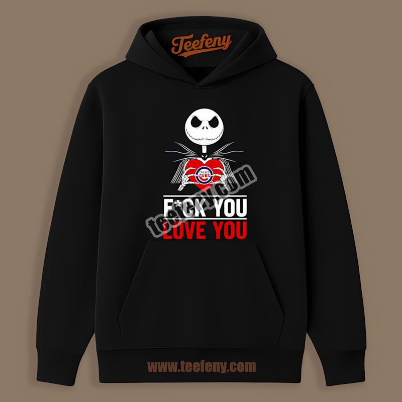 Chicago Cubs Jack Skellington Heart Adults Hoodie Chicago Cubs Jack Skellington Heart Adults Hoodie