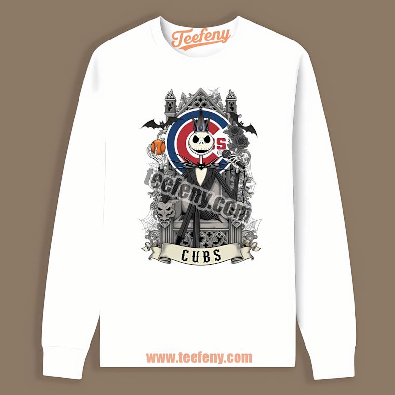 Chicago Cubs Jack Skellington Throne Trendy Long Sleeve Chicago Cubs Jack Skellington Throne Trendy Long Sleeve